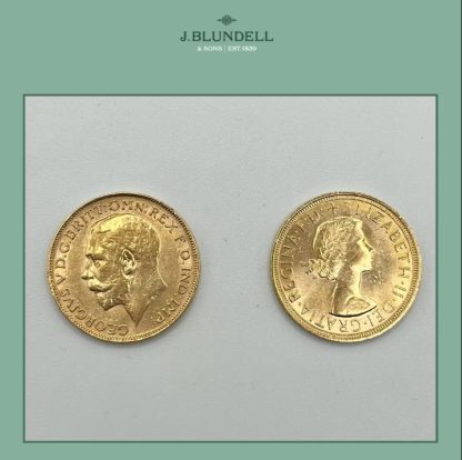 1957 Elizabeth II & 1926 George V Gold Sovereign Set - Image 2