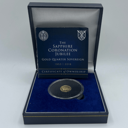 2018 Sapphire Coronation Jubilee Gold Quarter Sovereign - Image 3